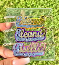 Load image into Gallery viewer, MIRRORED NAMEPLATE NECKLACE