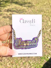 Load image into Gallery viewer, GLITTERED NAMEPLATE NECKLACE