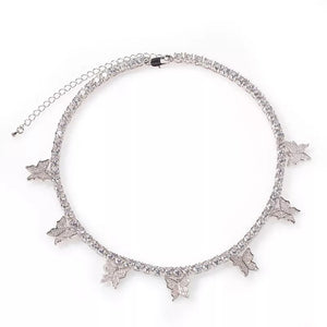 BUTTERFLY CHARMS CHOKER