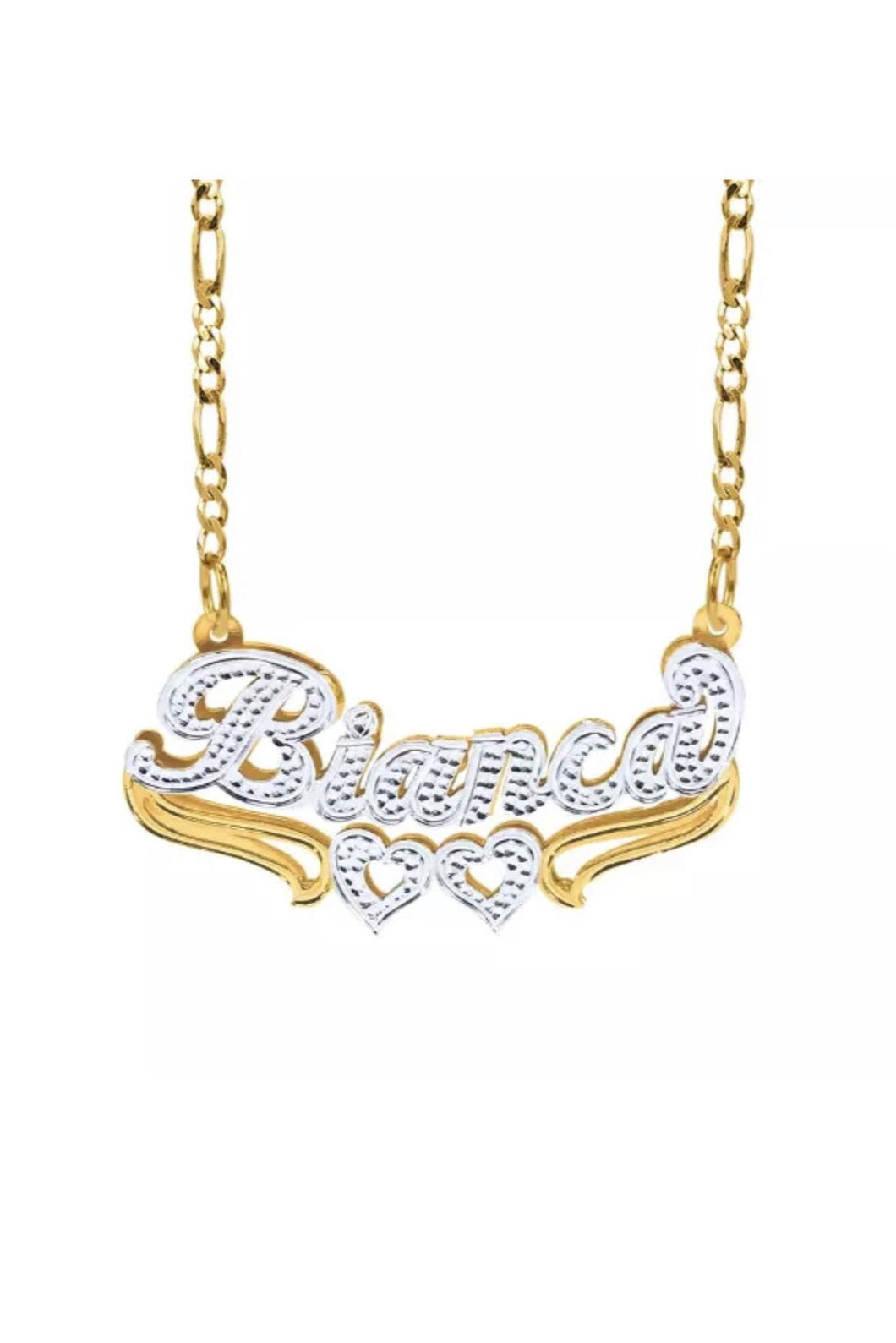 DOUBLE HEARTS CUSTOM NECKLACE