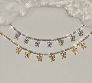 BUTTERFLY CHARMS CHOKER
