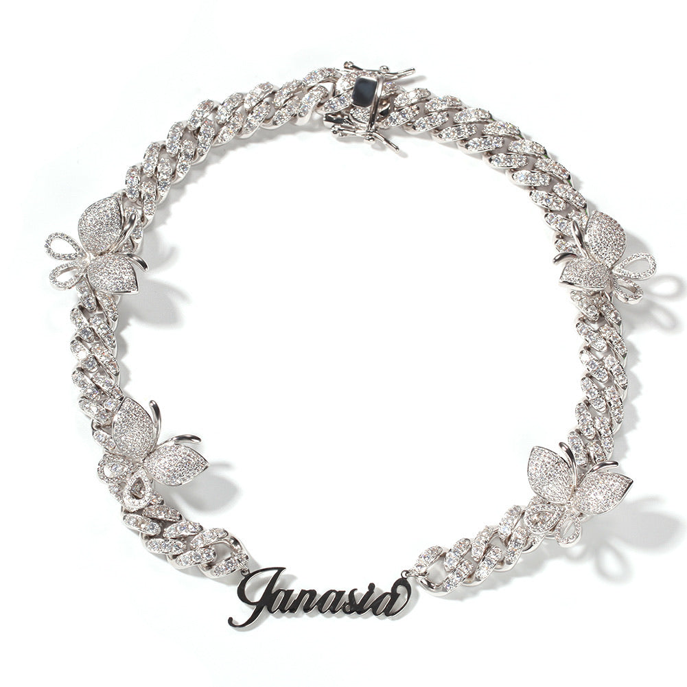 CUSTOM BUTTERFLY CUBAN NECKLACE