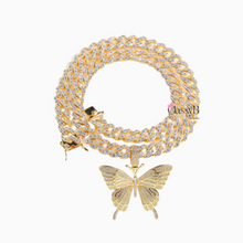 Load image into Gallery viewer, BUTTERFLY CUBAN LINK SET (GOLD)
